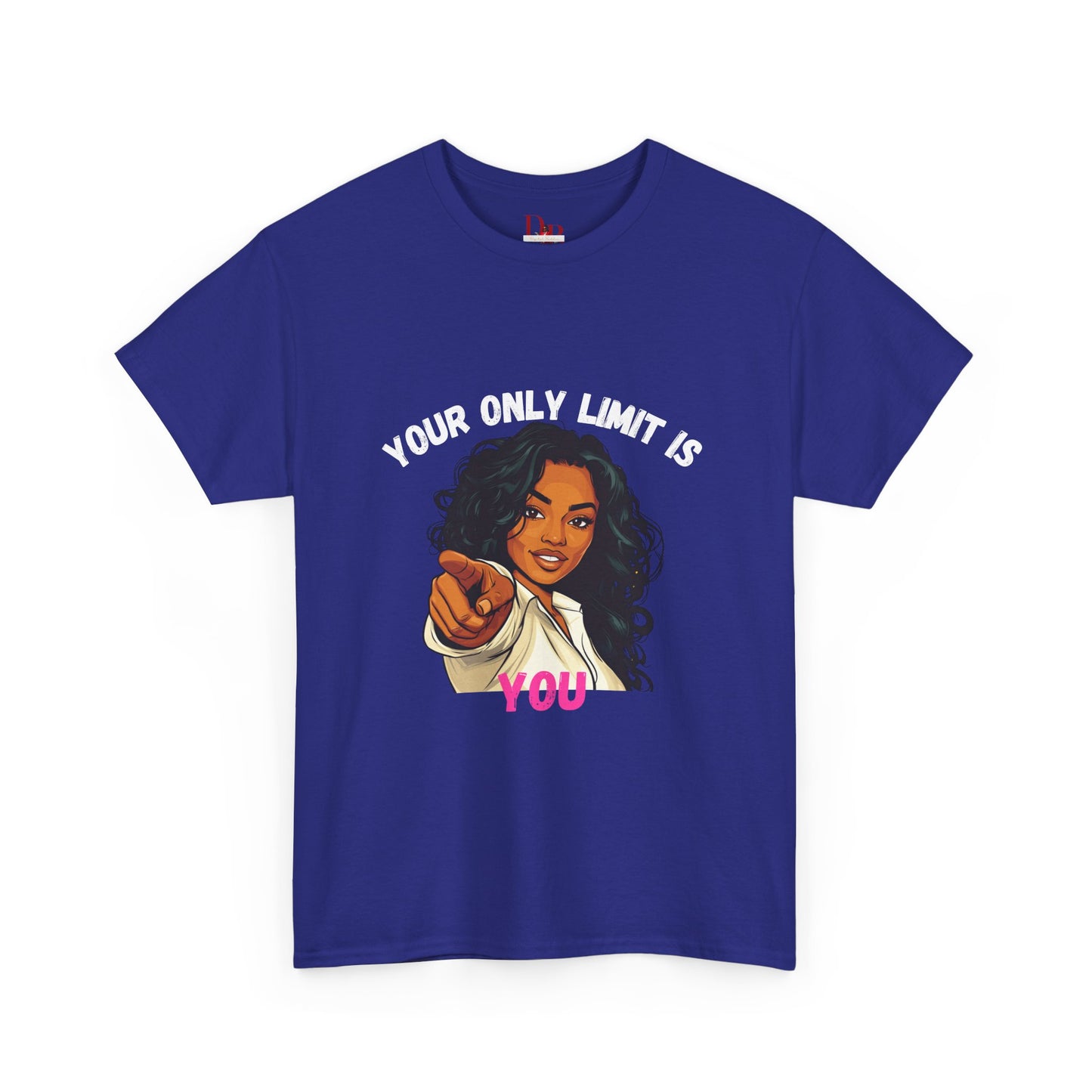 "Your Only Limit Is You" Inspirational Shirt – Motivational Tee in White & Pink Text