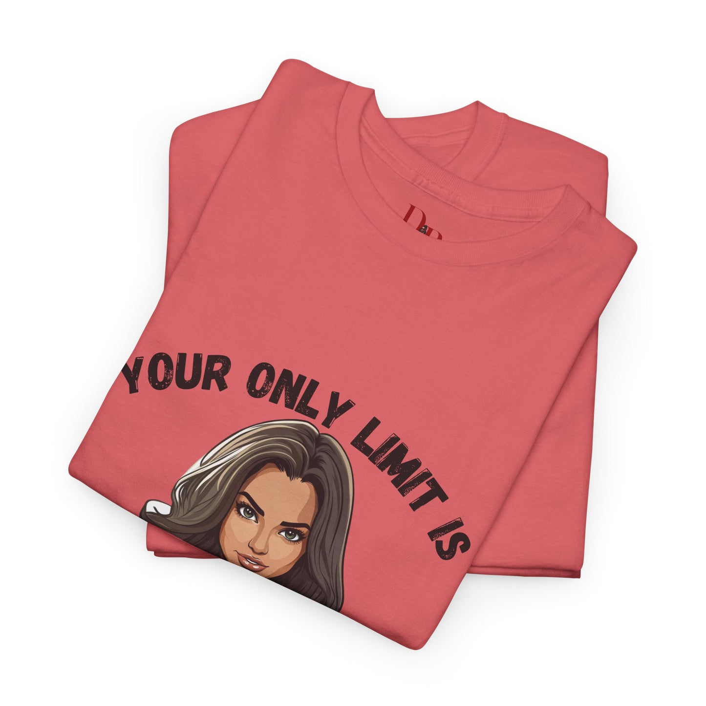 "Your Only Limit Is You" Inspirational Shirt – Motivational Tee in Black & Gold Text