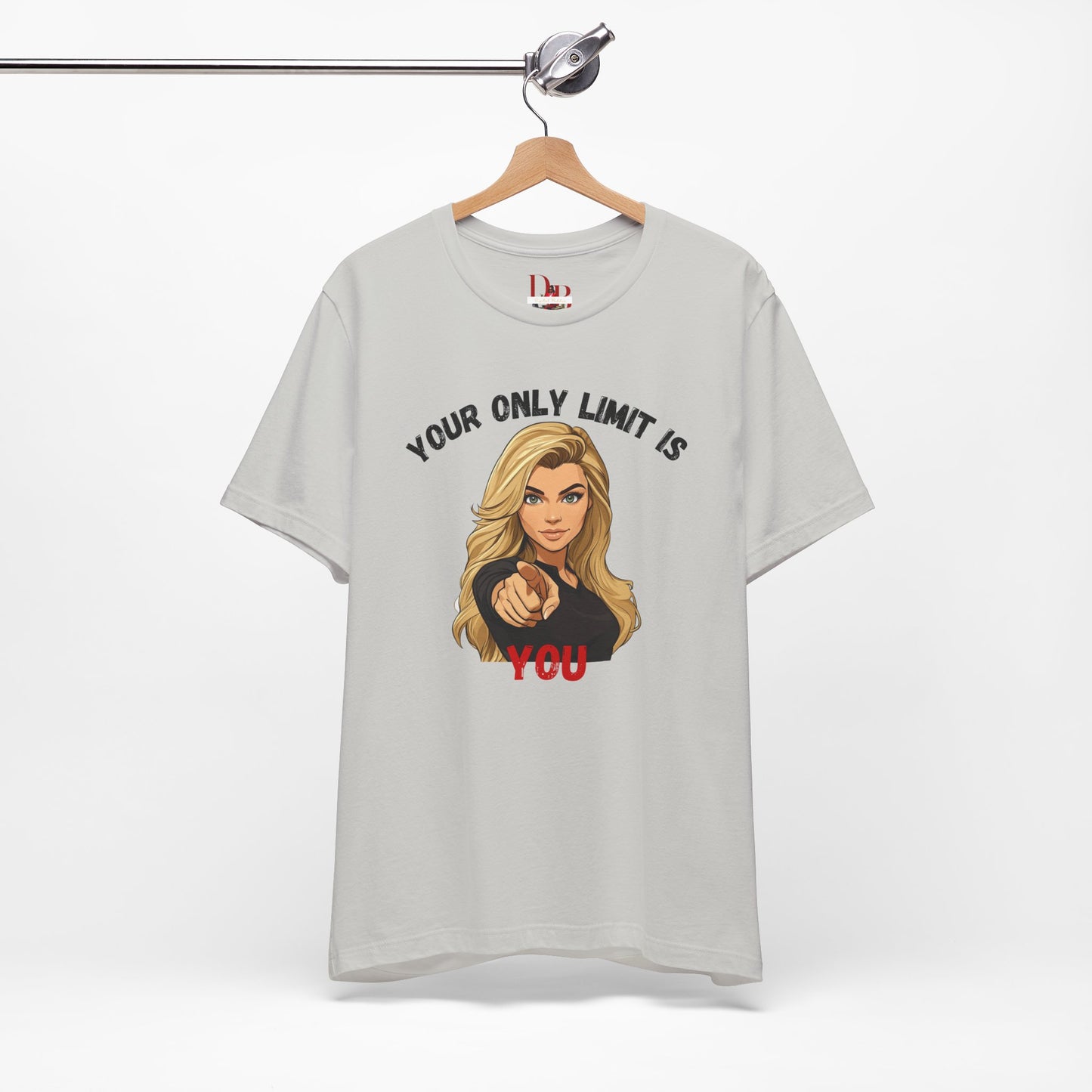 "Your Only Limit Is You" Inspirational Shirt B – Motivational Tee in Black & Red