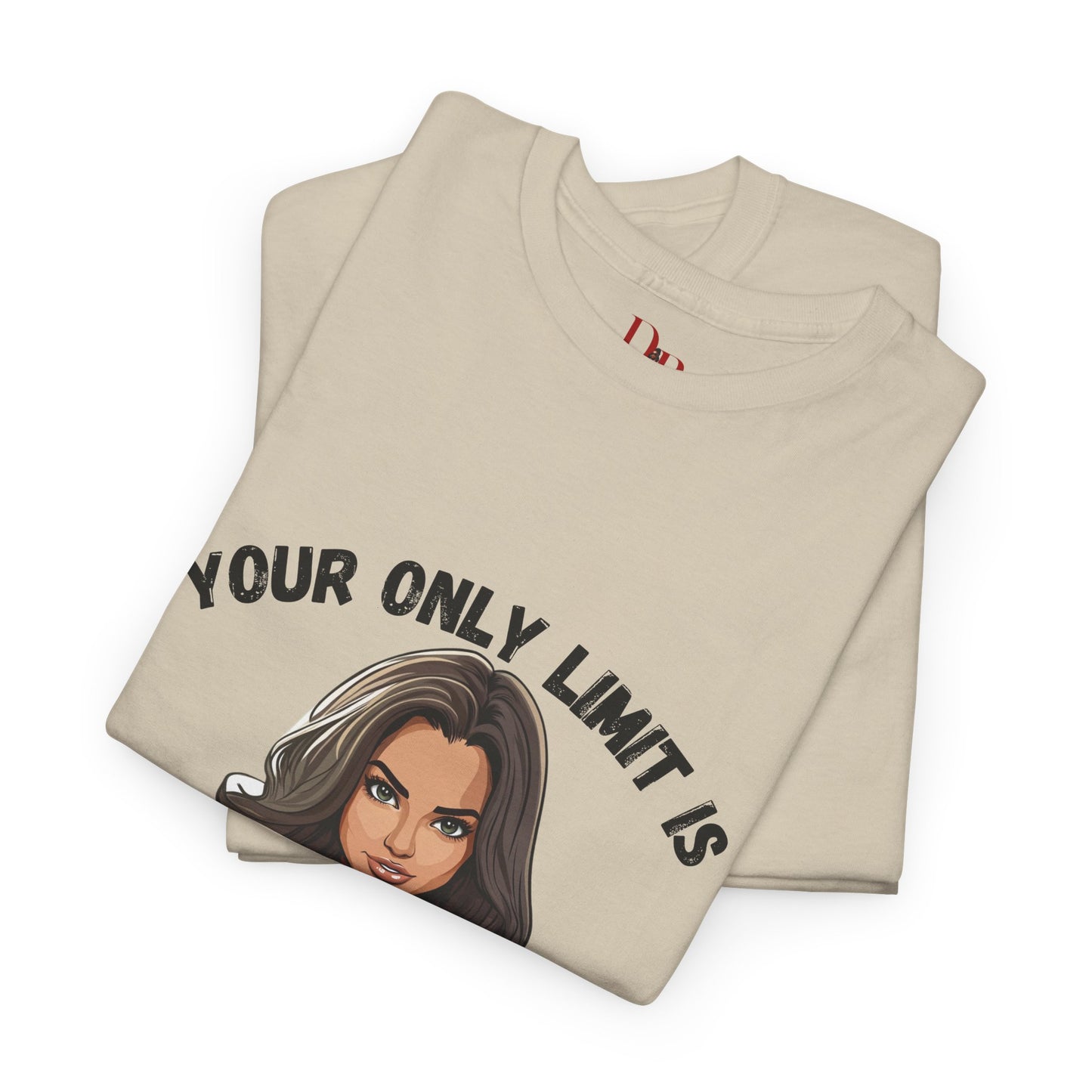"Your Only Limit Is You" Inspirational Shirt – Motivational Tee in Black & Gold Text