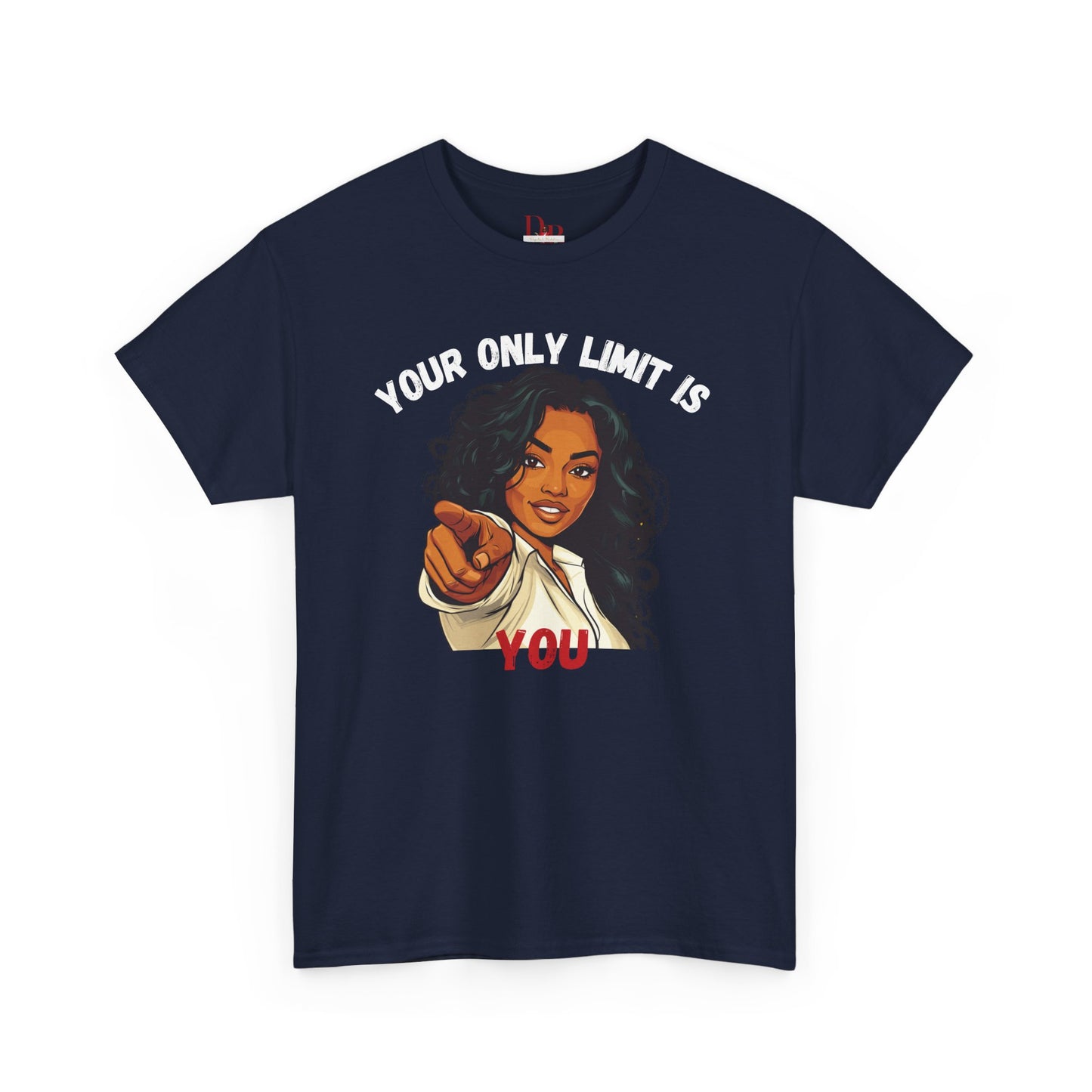 "Your Only Limit Is You" Inspirational Shirt – Motivational Tee in White & Red Text