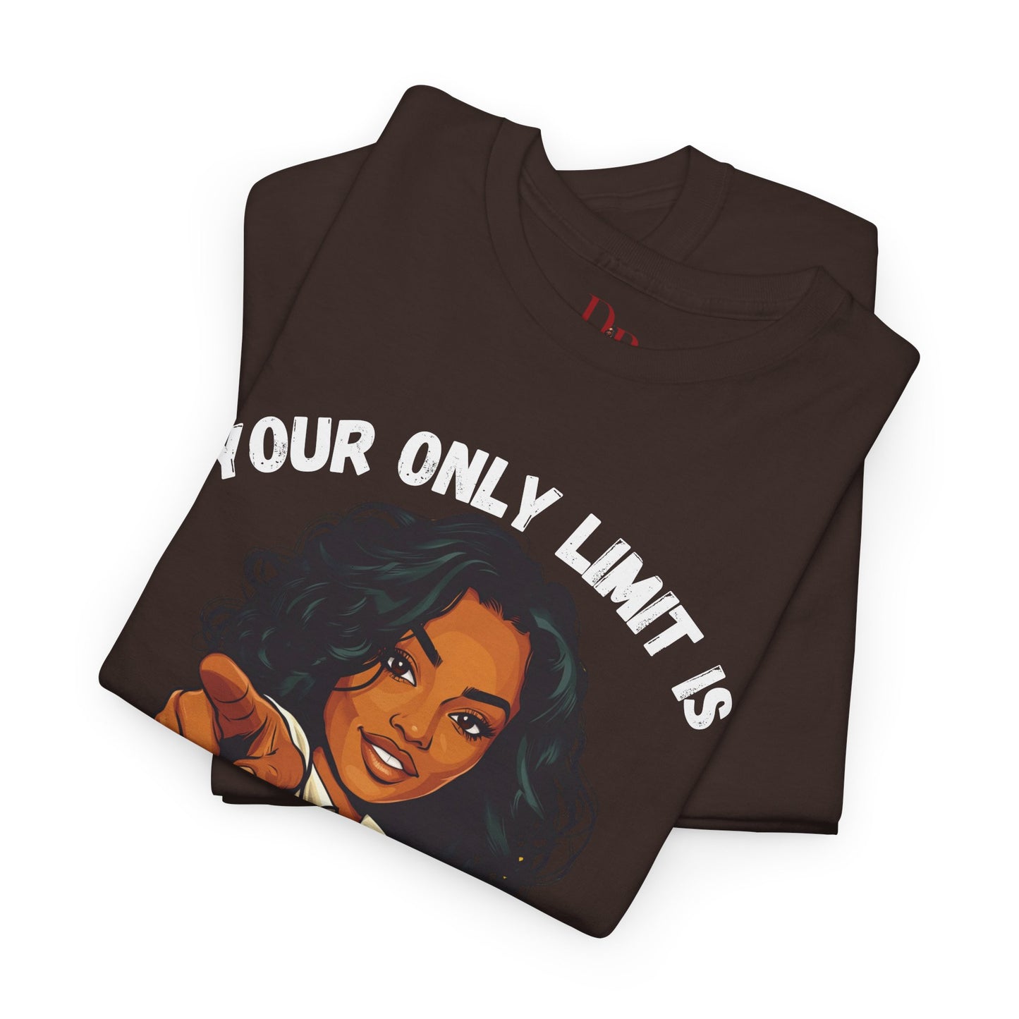 "Your Only Limit Is You" Inspirational Shirt – Motivational Tee in White & Red Text
