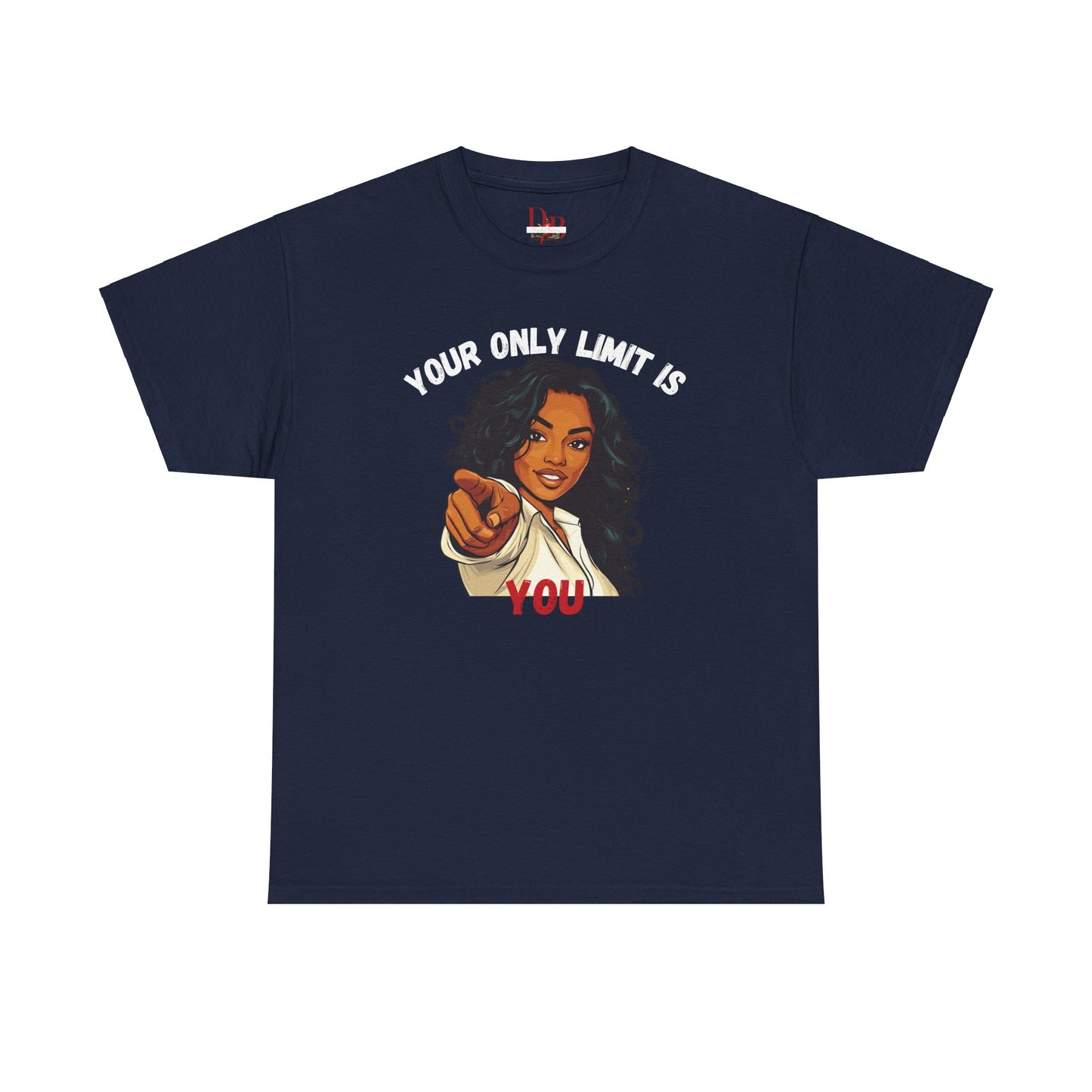 "Your Only Limit Is You" Inspirational Shirt – Motivational Tee in White & Red Text