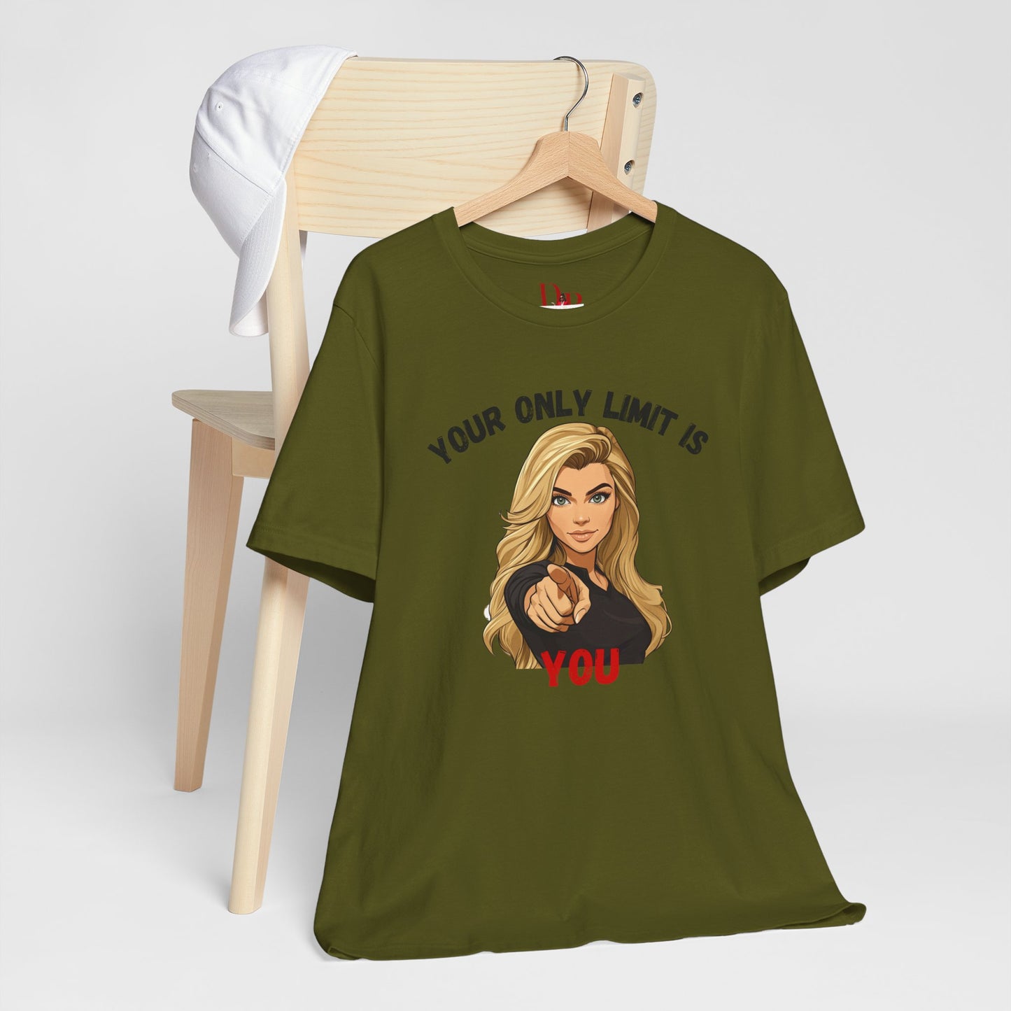 "Your Only Limit Is You" Inspirational Shirt B – Motivational Tee in Black & Red