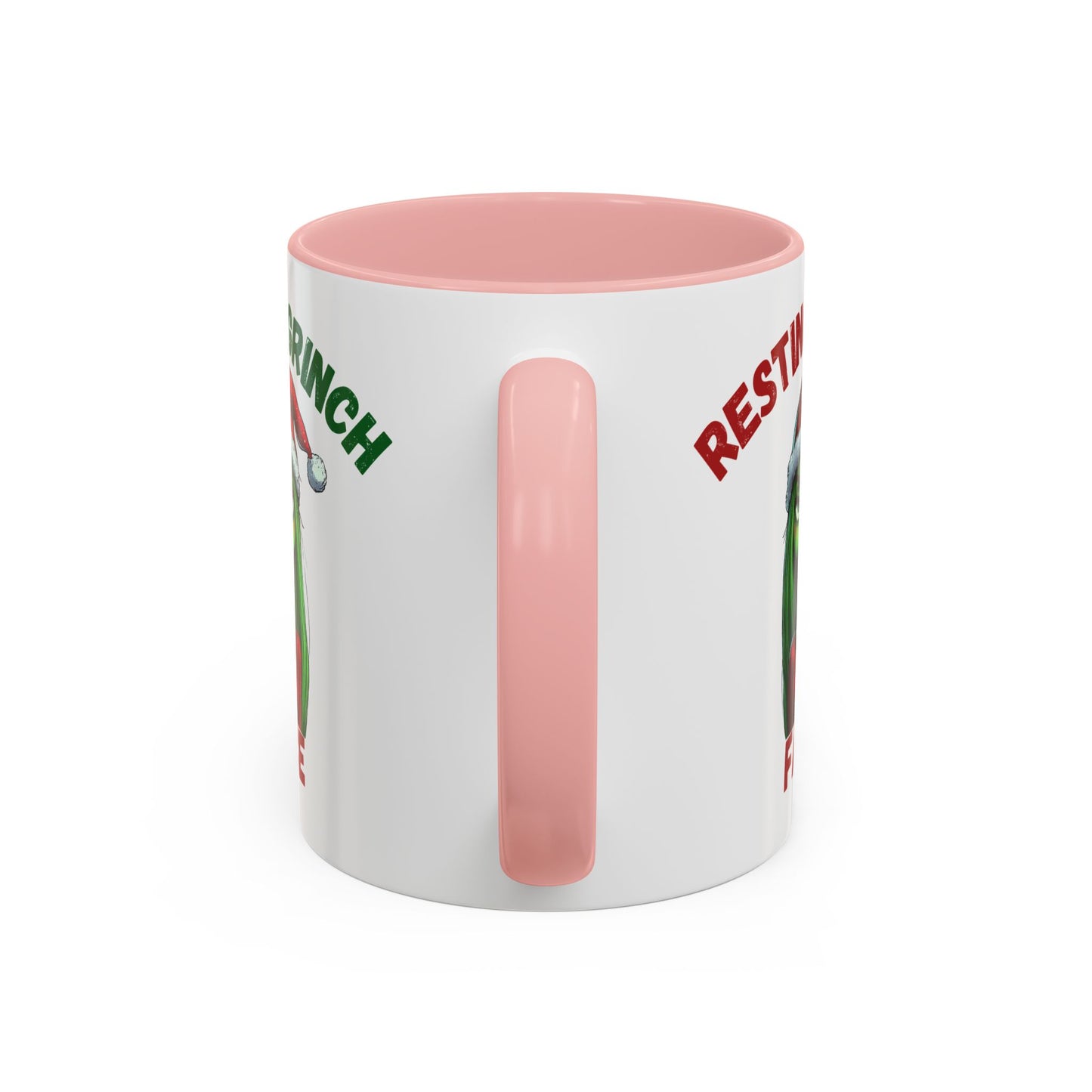 "Resting Grinch Face" Christmas Mug – Funny Holiday Coffee Cup in Red & Green (11, 15oz)