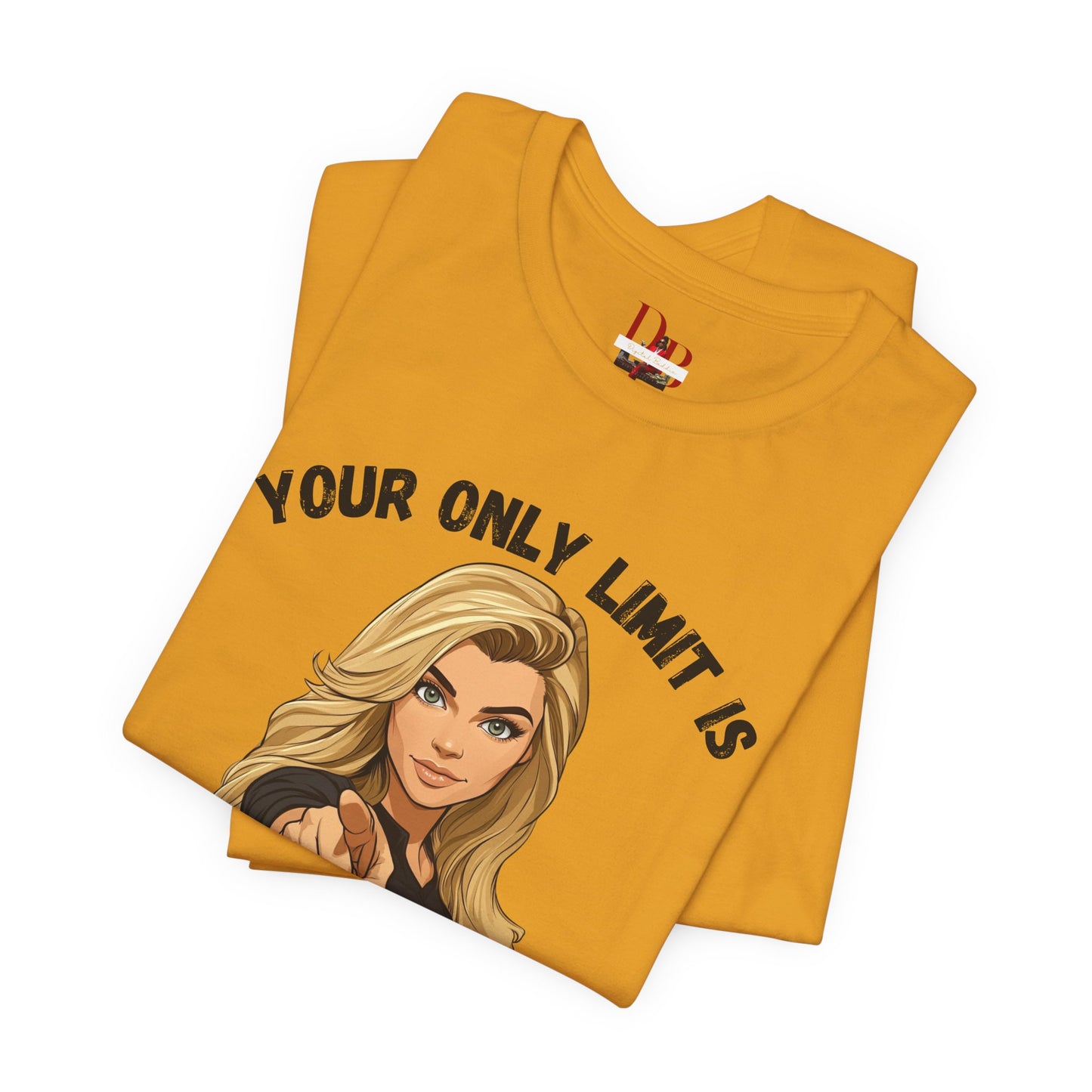 "Your Only Limit Is You" Inspirational Shirt B – Motivational Tee in Black & Red