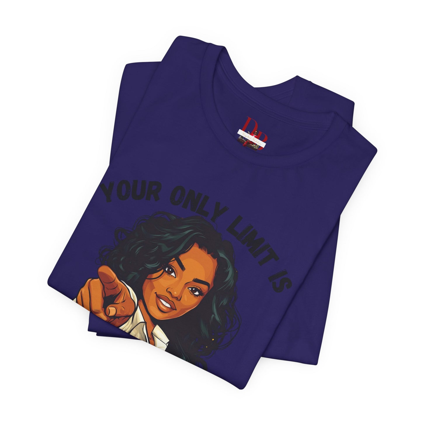 "Your Only Limit Is You" Inspirational Shirt – Motivational Tee in Black & Pink