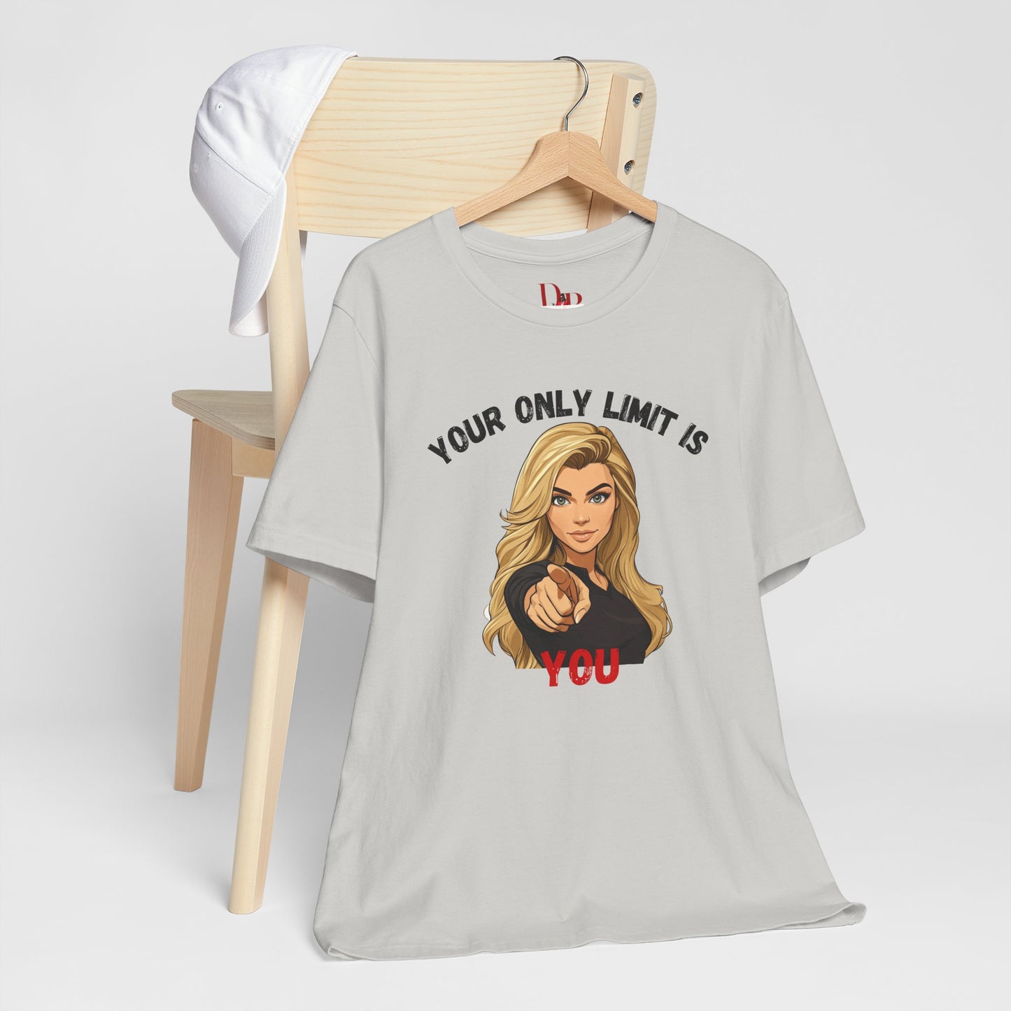 "Your Only Limit Is You" Inspirational Shirt B – Motivational Tee in Black & Red