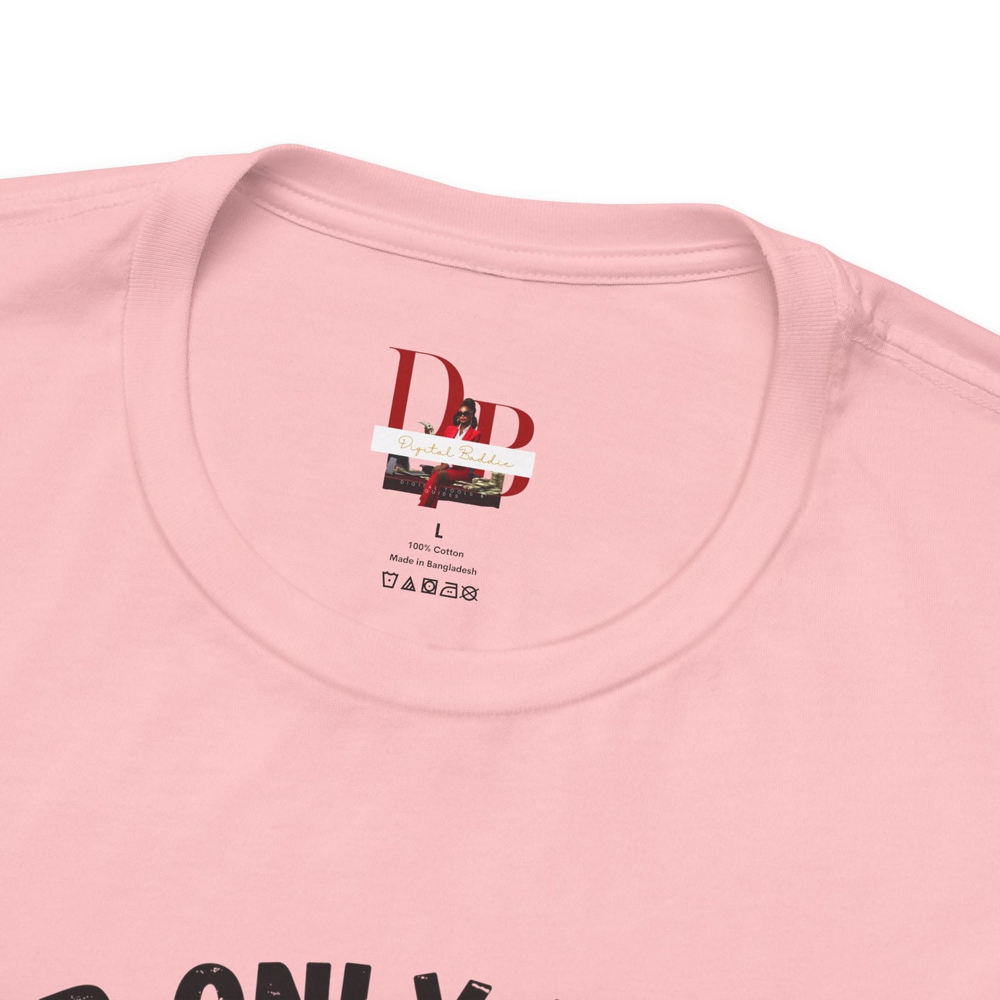 "Your Only Limit Is You" Inspirational Shirt B – Motivational Tee in Black & Pink