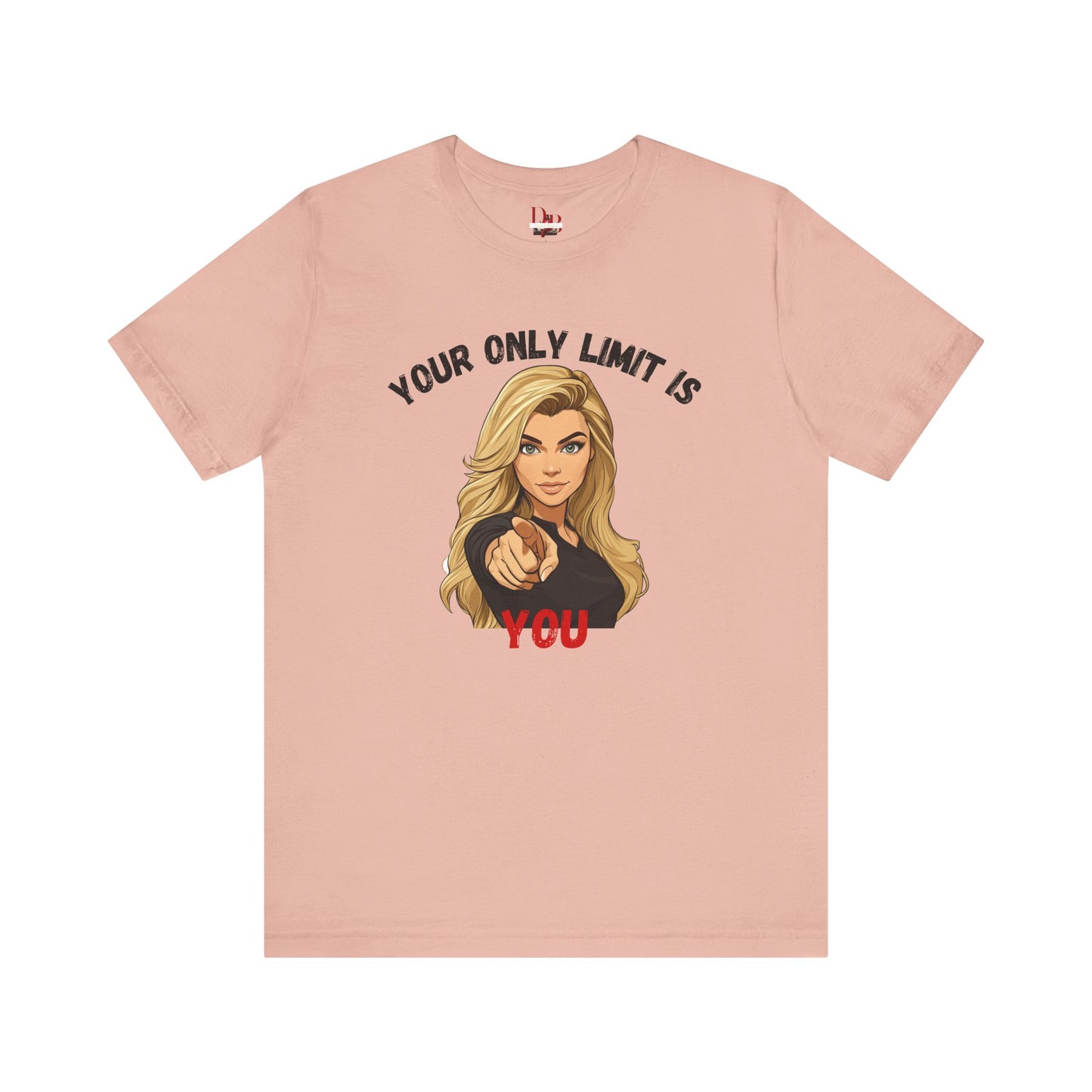 "Your Only Limit Is You" Inspirational Shirt B – Motivational Tee in Black & Red