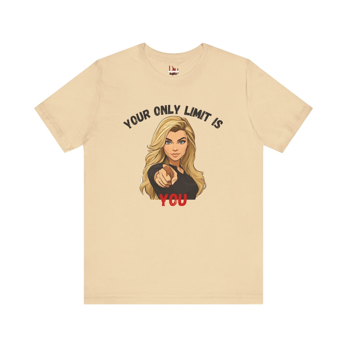 "Your Only Limit Is You" Inspirational Shirt B – Motivational Tee in Black & Red