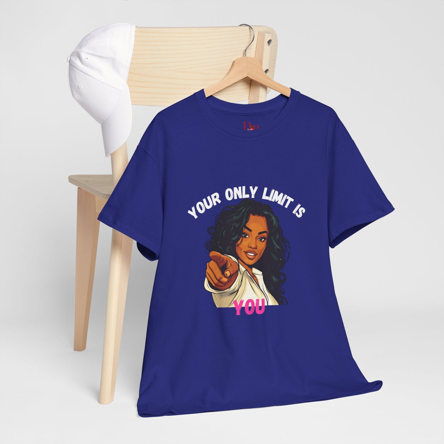 "Your Only Limit Is You" Inspirational Shirt – Motivational Tee in White & Pink Text