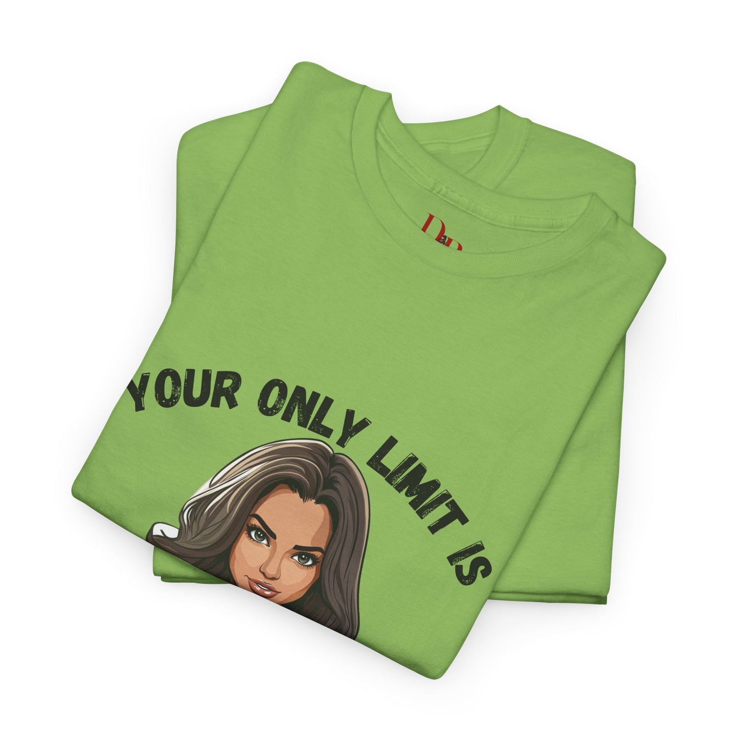 "Your Only Limit Is You" Inspirational Shirt – Motivational Tee in Black & Gold Text