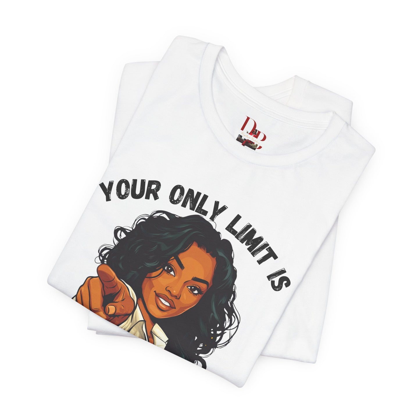 "Your Only Limit Is You" Inspirational Shirt – Motivational Tee in Black & Pink