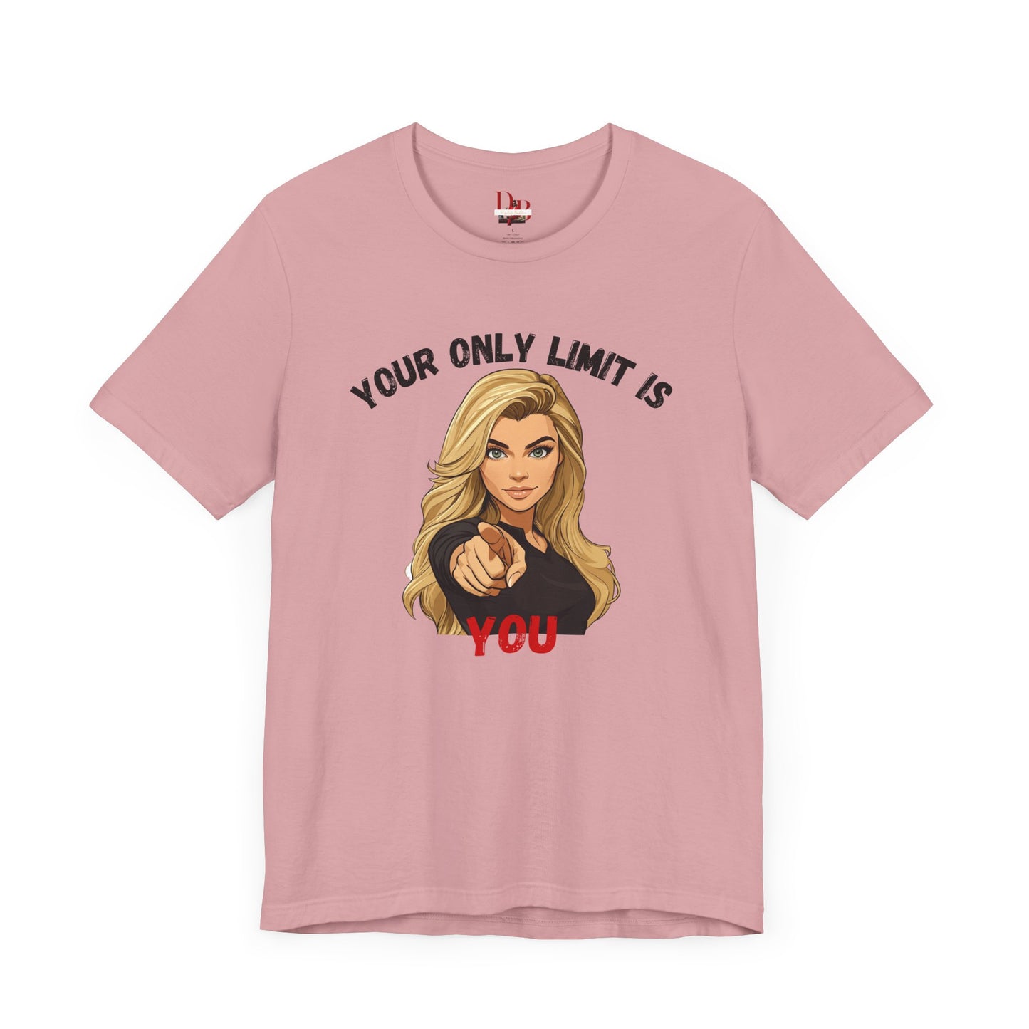 "Your Only Limit Is You" Inspirational Shirt B – Motivational Tee in Black & Red