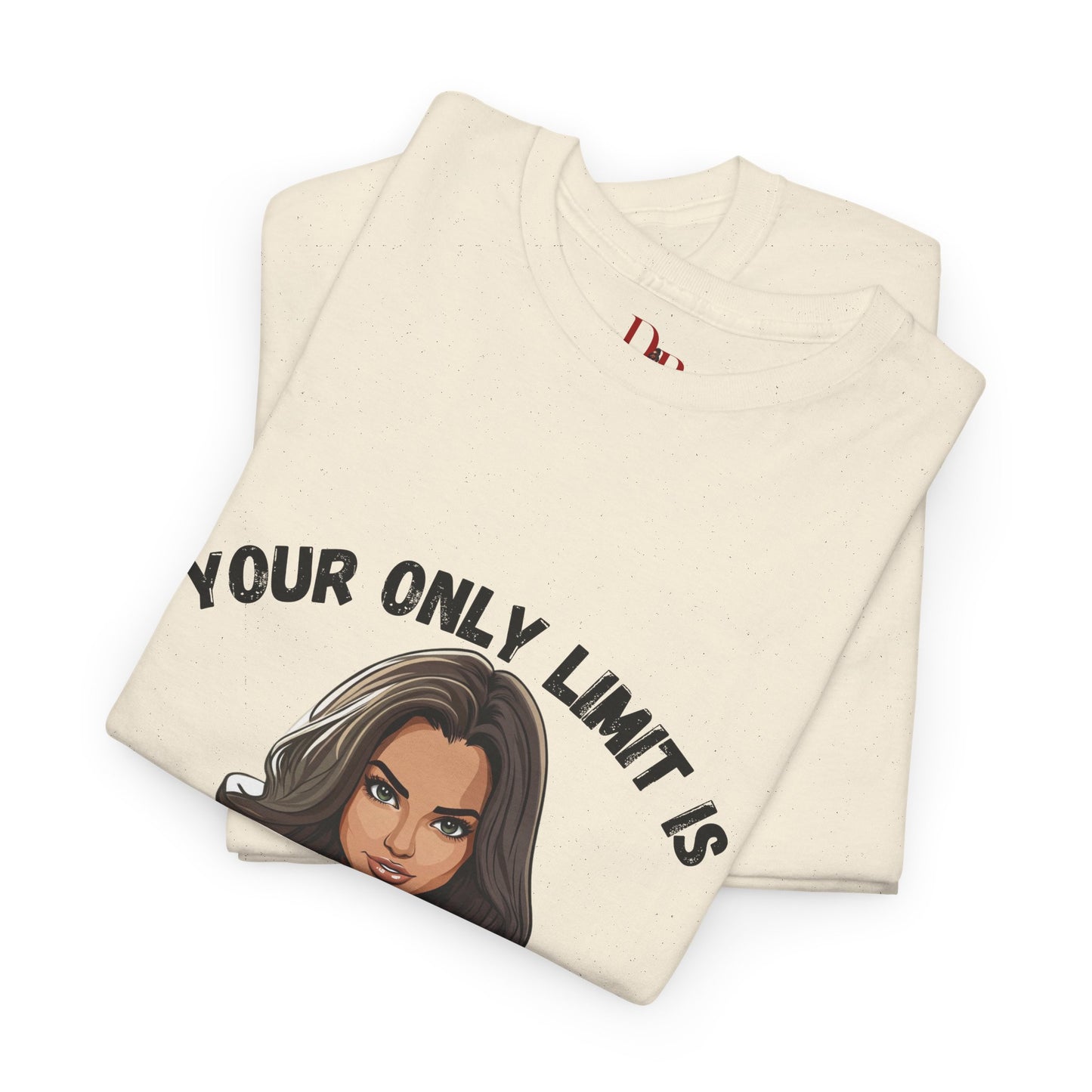 "Your Only Limit Is You" Inspirational Shirt – Motivational Tee in Black & Gold Text