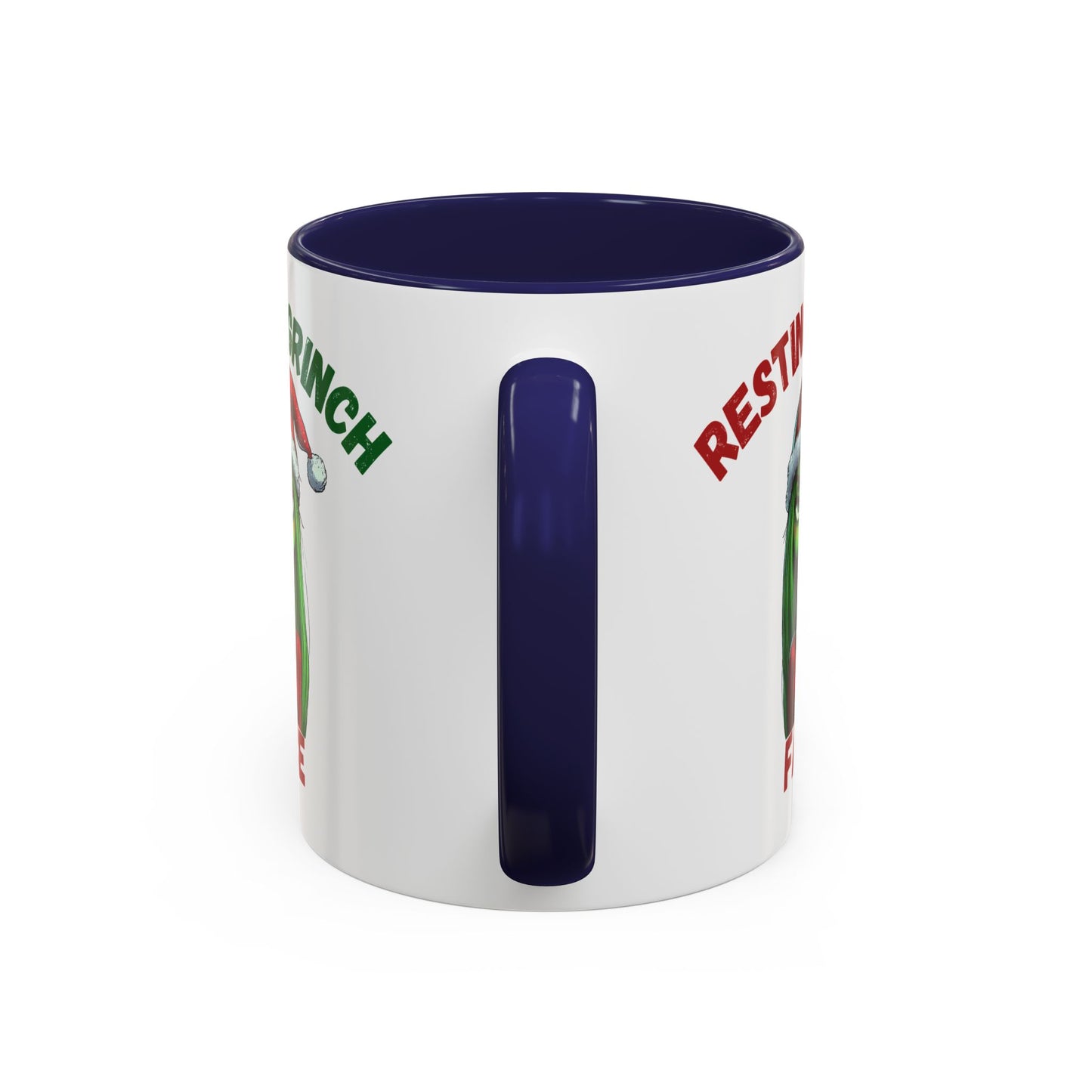 "Resting Grinch Face" Christmas Mug – Funny Holiday Coffee Cup in Red & Green (11, 15oz)