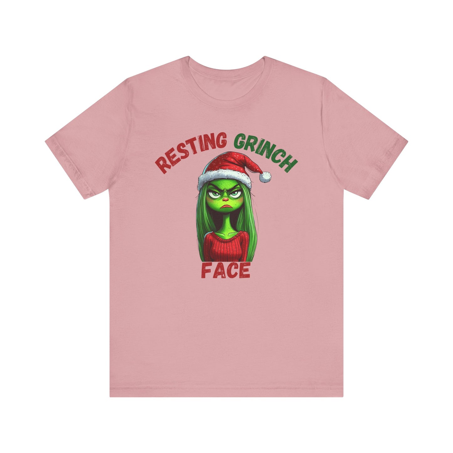 "Resting Grinch Face" Holiday Shirt – Funny Christmas Tee in Red & Green