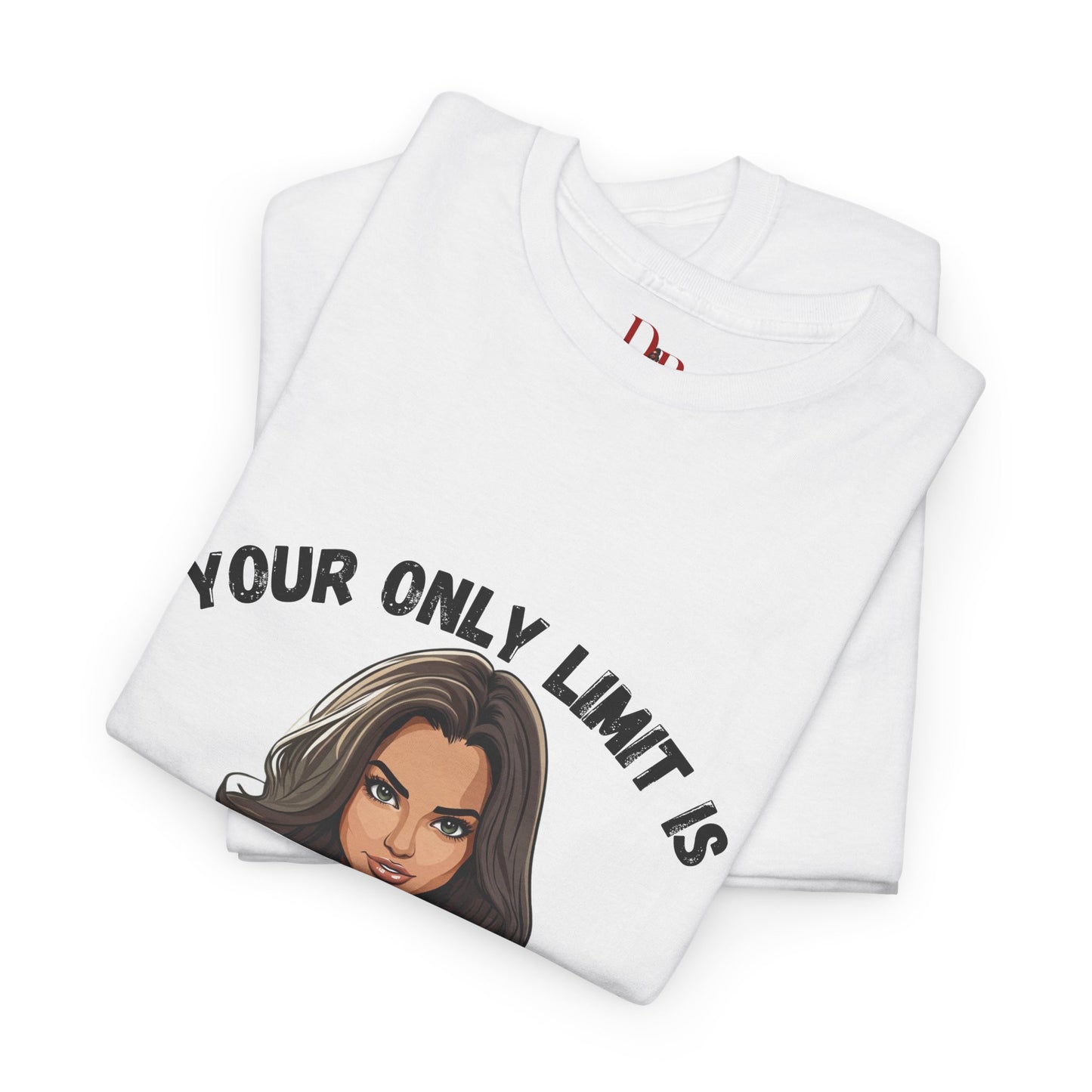 "Your Only Limit Is You" Inspirational Shirt – Motivational Tee in Black & Gold Text