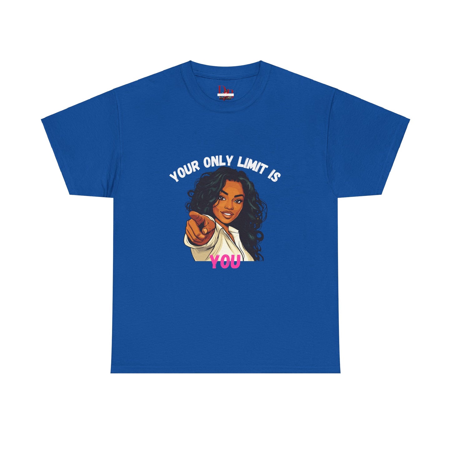 "Your Only Limit Is You" Inspirational Shirt – Motivational Tee in White & Pink Text