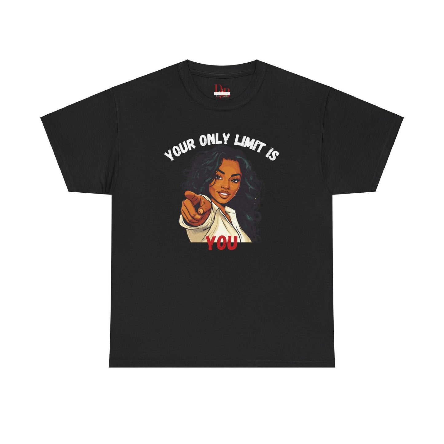 "Your Only Limit Is You" Inspirational Shirt – Motivational Tee in White & Red Text