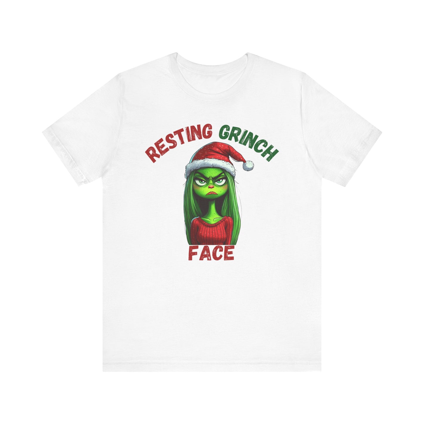 "Resting Grinch Face" Holiday Shirt – Funny Christmas Tee in Red & Green