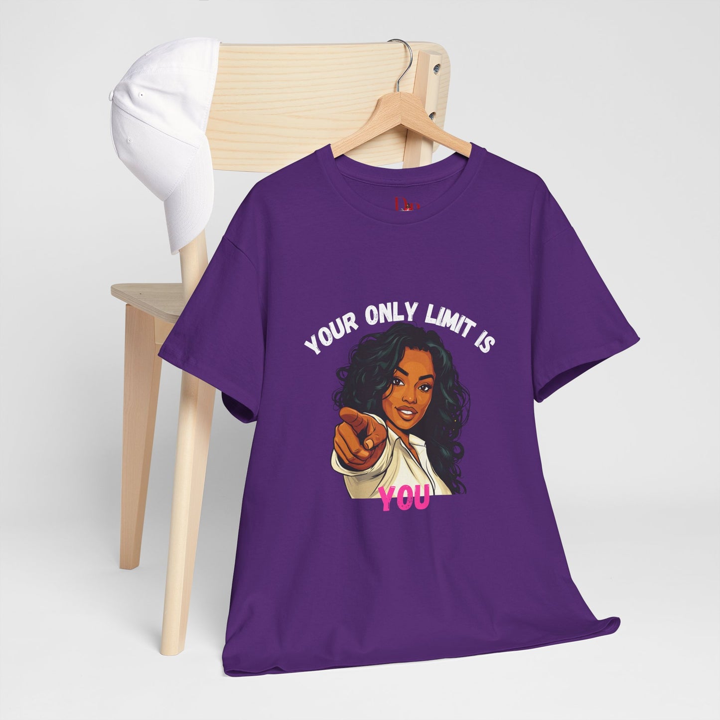 "Your Only Limit Is You" Inspirational Shirt – Motivational Tee in White & Pink Text