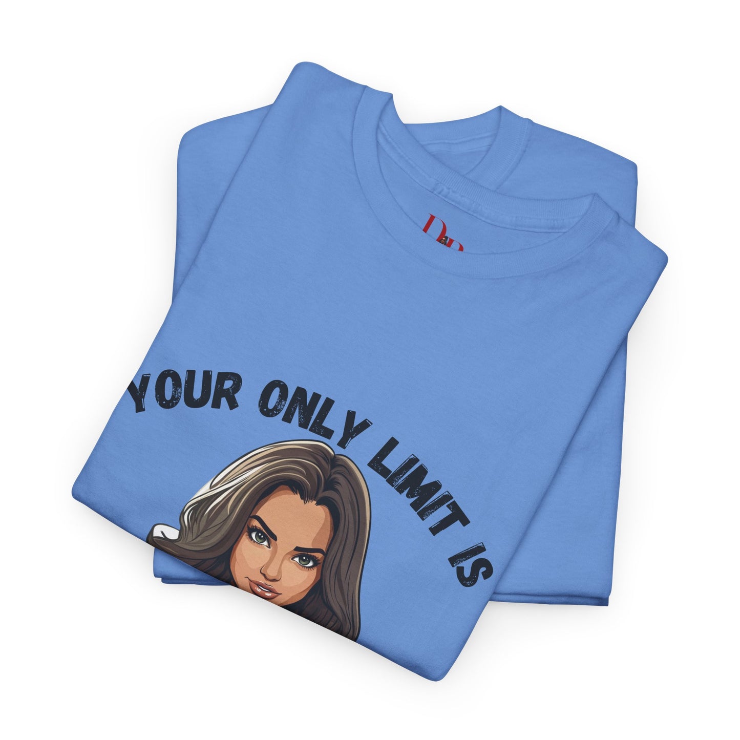 "Your Only Limit Is You" Inspirational Shirt – Motivational Tee in Black & Gold Text
