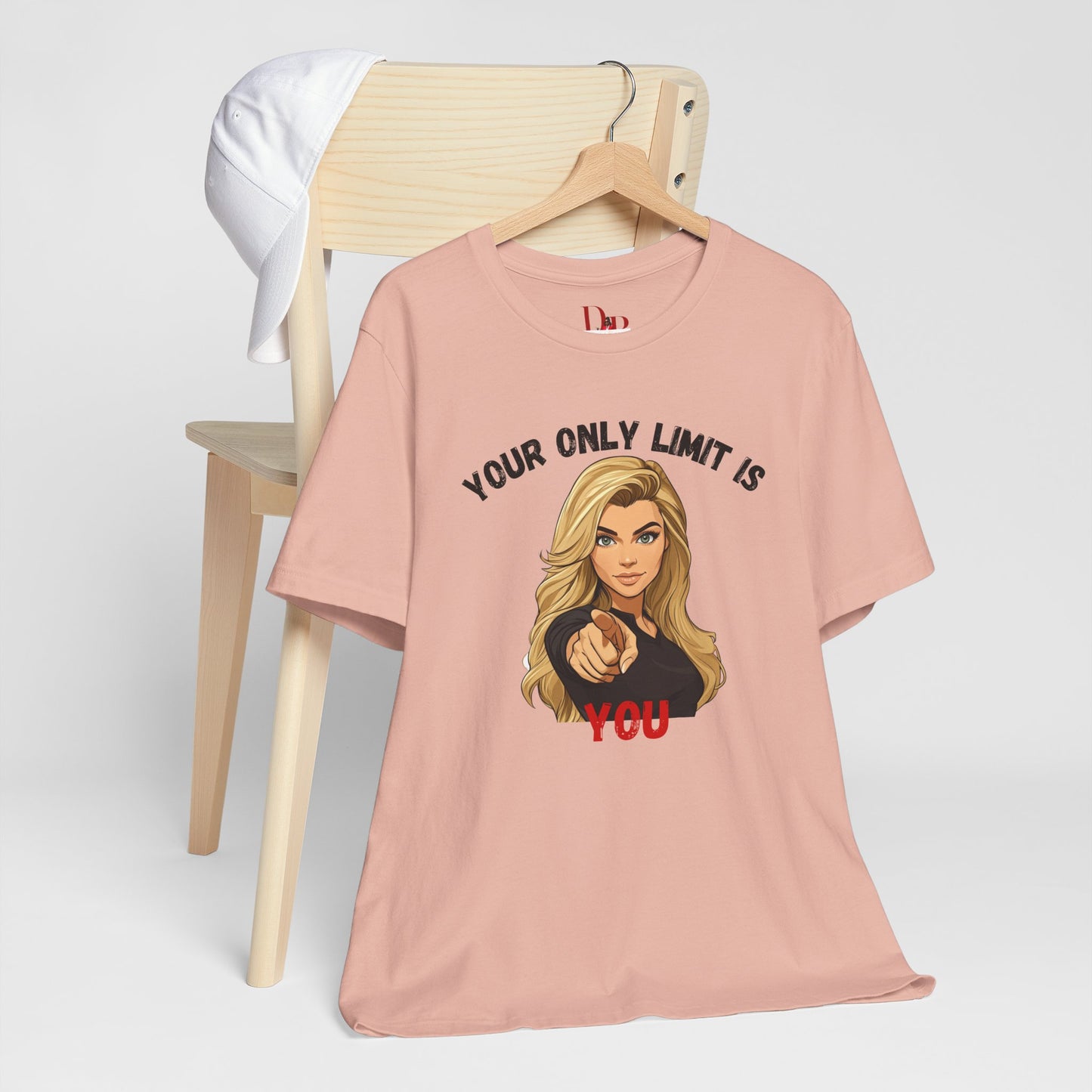 "Your Only Limit Is You" Inspirational Shirt B – Motivational Tee in Black & Red