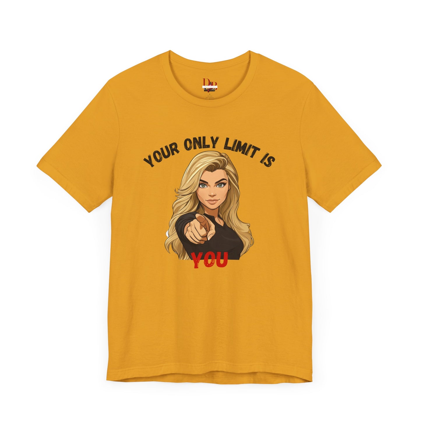 "Your Only Limit Is You" Inspirational Shirt B – Motivational Tee in Black & Red