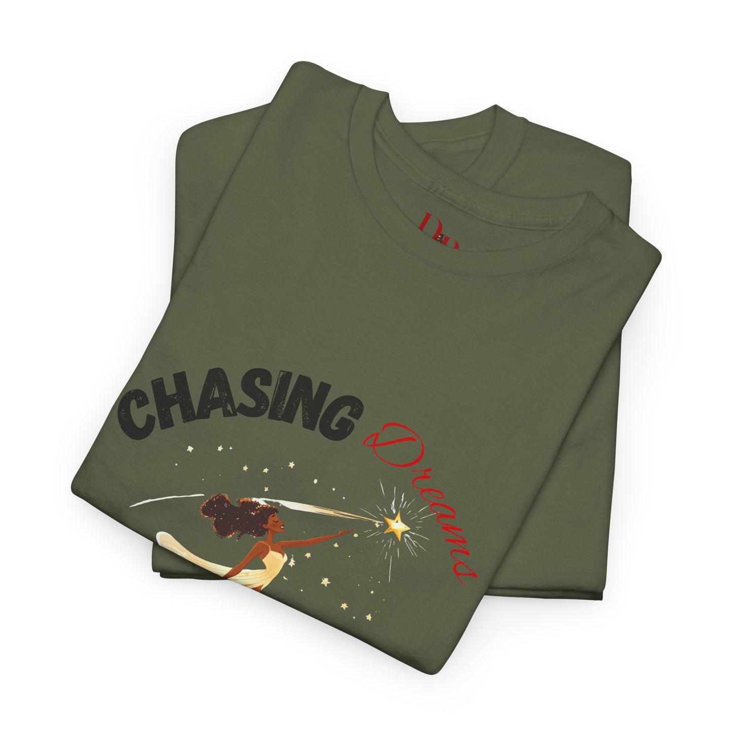 "Chasing Dreams Not Approval" Inspirational Shirt – Motivational Tee in Black & Red Text