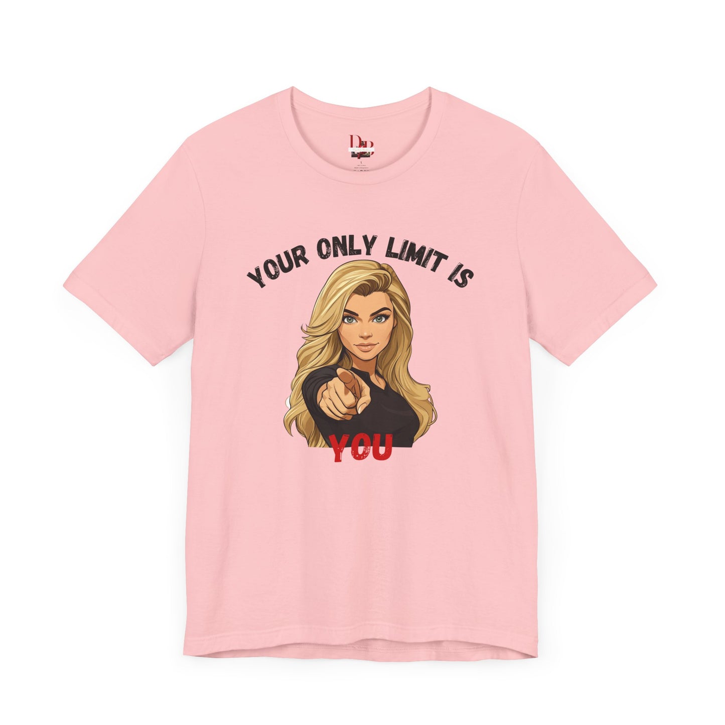 "Your Only Limit Is You" Inspirational Shirt B – Motivational Tee in Black & Red