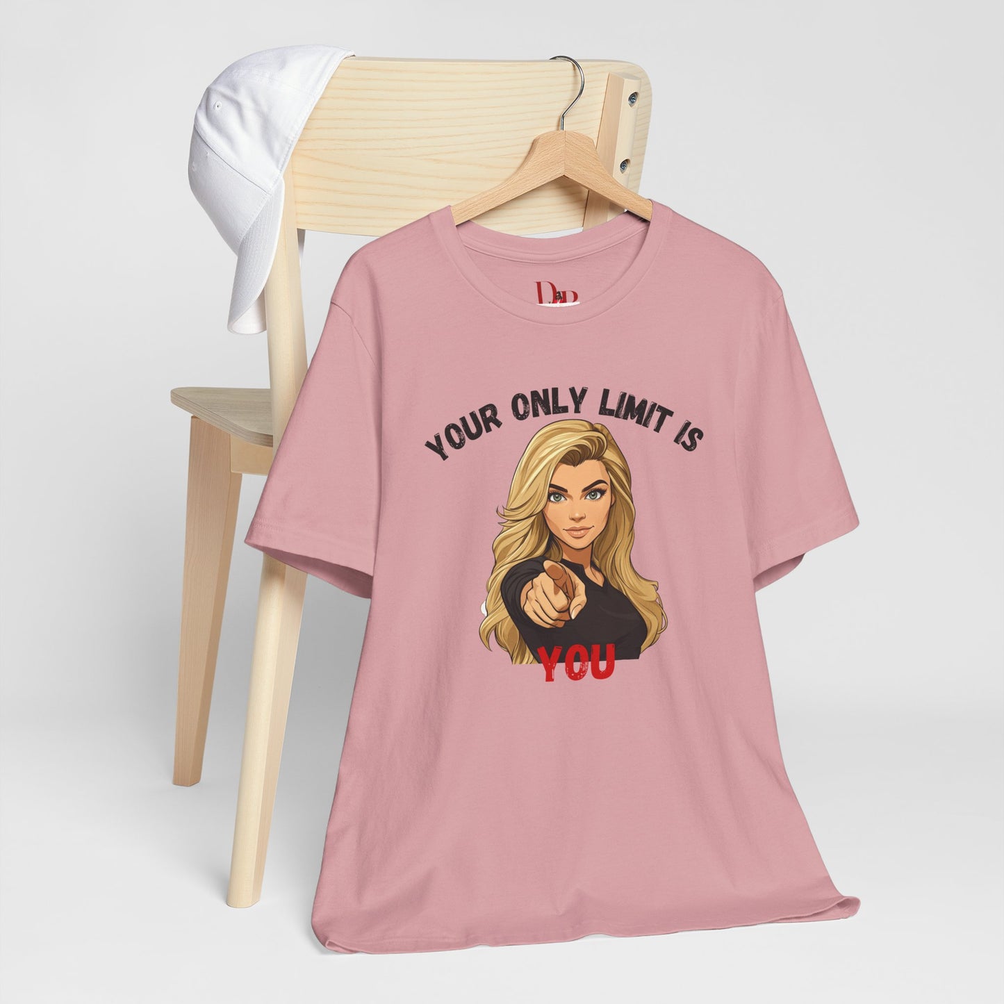 "Your Only Limit Is You" Inspirational Shirt B – Motivational Tee in Black & Red